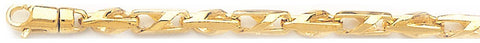 4.5mm Slanted Cross Chain Necklace custom made gold chain