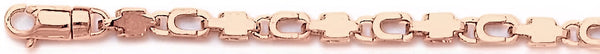 14k rose gold, 18k pink gold chain 4.3mm Carmel Link Bracelet