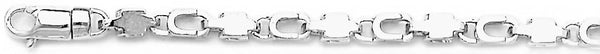 18k white gold chain, 14k white gold chain 4.3mm Carmel Link Bracelet