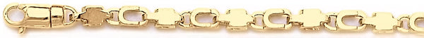 18k yellow gold chain, 14k yellow gold chain 4.3mm Carmel Link Bracelet
