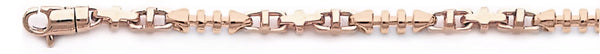 14k rose gold, 18k pink gold chain 3.5mm Aria Link Bracelet