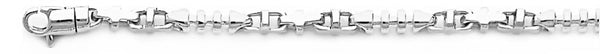 18k white gold chain, 14k white gold chain 3.5mm Aria Link Bracelet