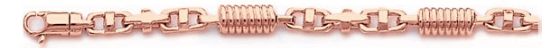 14k rose gold, 18k pink gold chain 4mm Aria Link Bracelet