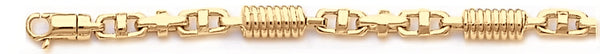 18k yellow gold chain, 14k yellow gold chain 4mm Aria Link Bracelet