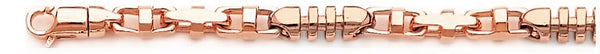 14k rose gold, 18k pink gold chain 5.7mm Aria Link Bracelet
