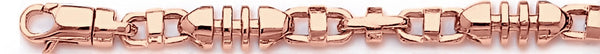 14k rose gold, 18k pink gold chain 6.7mm Aria Link Bracelet