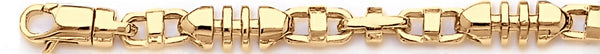 18k yellow gold chain, 14k yellow gold chain 6.7mm Aria Link Bracelet