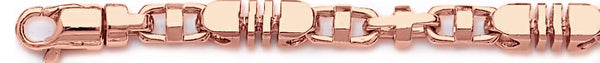 14k rose gold, 18k pink gold chain 6.5mm Aria Link Bracelet