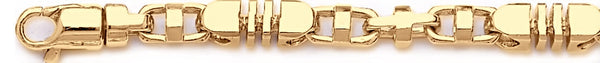 18k yellow gold chain, 14k yellow gold chain 6.5mm Aria Link Bracelet
