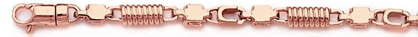 14k rose gold, 18k pink gold chain 4.8mm Inca Link Bracelet
