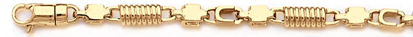 18k yellow gold chain, 14k yellow gold chain 4.8mm Inca Link Bracelet