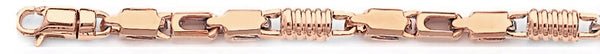 14k rose gold, 18k pink gold chain 5.6mm Inca Link Bracelet