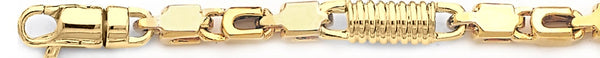 18k yellow gold chain, 14k yellow gold chain 7.2mm Inca Link Bracelet