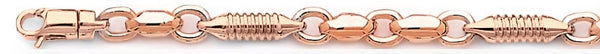 14k rose gold, 18k pink gold chain 5.7mm Sinclair Link Bracelet