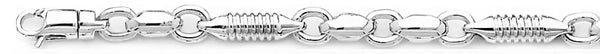 18k white gold chain, 14k white gold chain 5.7mm Sinclair Link Bracelet