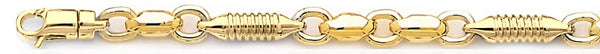 18k yellow gold chain, 14k yellow gold chain 5.7mm Sinclair Link Bracelet