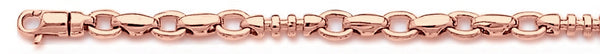 14k rose gold, 18k pink gold chain 5mm Sinclair Link Bracelet