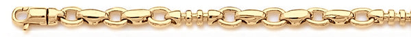 18k yellow gold chain, 14k yellow gold chain 5mm Sinclair Link Bracelet