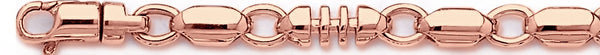14k rose gold, 18k pink gold chain 7.1mm Sinclair Link Bracelet