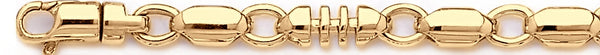 18k yellow gold chain, 14k yellow gold chain 7.1mm Sinclair Link Bracelet