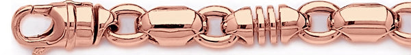 14k rose gold, 18k pink gold chain 10.5mm Sinclair Link Bracelet