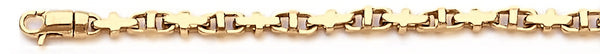 18k yellow gold chain, 14k yellow gold chain 3.7mm Rubix Link Bracelet