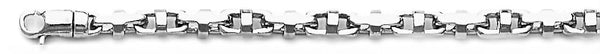 18k white gold chain, 14k white gold chain 4mm Rubix Link Bracelet