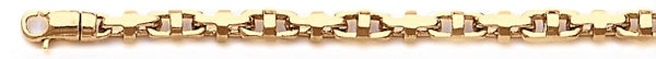 18k yellow gold chain, 14k yellow gold chain 4mm Rubix Link Bracelet