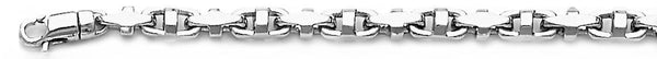 18k white gold chain, 14k white gold chain 4.2mm Rubix Link Bracelet
