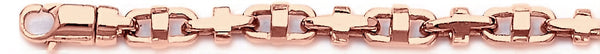 14k rose gold, 18k pink gold chain 5.8mm Rubix Chain Necklace