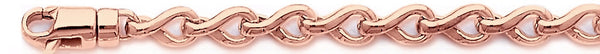 14k rose gold, 18k pink gold chain 6.6mm Wishbone Link Bracelet