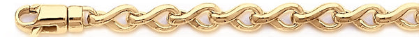 18k yellow gold chain, 14k yellow gold chain 6.6mm Wishbone Link Bracelet