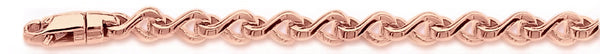14k rose gold, 18k pink gold chain 5.6mm Wishbone Chain Necklace