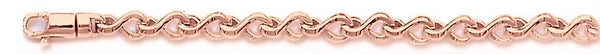 14k rose gold, 18k pink gold chain 4.4mm Wishbone Link Bracelet