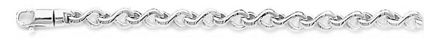 18k white gold chain, 14k white gold chain 4.4mm Wishbone Link Bracelet