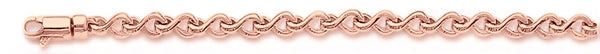 14k rose gold, 18k pink gold chain 3.8mm Wishbone Link Bracelet