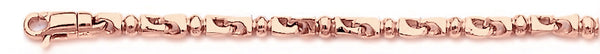 14k rose gold, 18k pink gold chain 4.1mm Mathias Link Bracelet