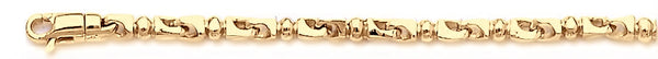 18k yellow gold chain, 14k yellow gold chain 4.1mm Mathias Link Bracelet