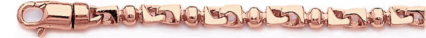 14k rose gold, 18k pink gold chain 5.8mm Mathias Link Bracelet