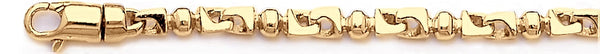 18k yellow gold chain, 14k yellow gold chain 5.8mm Mathias Link Bracelet