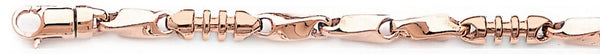 14k rose gold, 18k pink gold chain 4.6mm Tempo Link Bracelet