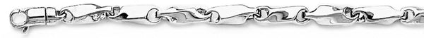 18k white gold chain, 14k white gold chain 4.3mm Bendino Link Bracelet