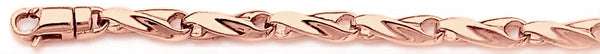 14k rose gold, 18k pink gold chain 4.9mm Twister Link Bracelet