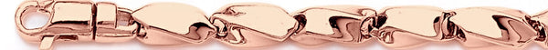 14k rose gold, 18k pink gold chain 7.2mm Chunk Twist Link Bracelet