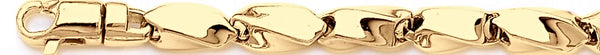 18k yellow gold chain, 14k yellow gold chain 7.2mm Chunk Twist Link Bracelet
