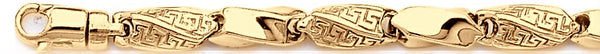 18k yellow gold chain, 14k yellow gold chain 7mm Greek Twist Chain Necklace