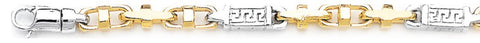 5.2mm Greek Scroll III Chain Necklace custom made gold chain