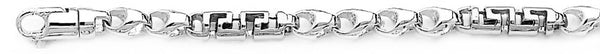 18k white gold chain, 14k white gold chain 5mm Open Greek Link Bracelet