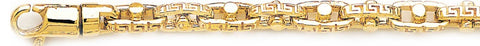 6.5mm Greek Bullet Chain Necklace custom made gold chain