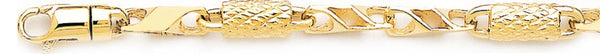 18k yellow gold chain, 14k yellow gold chain 6.1mm Pineapple Link Bracelet